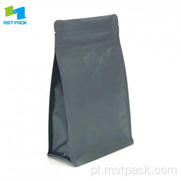 250G Matte Black Coffee Zipper torebka